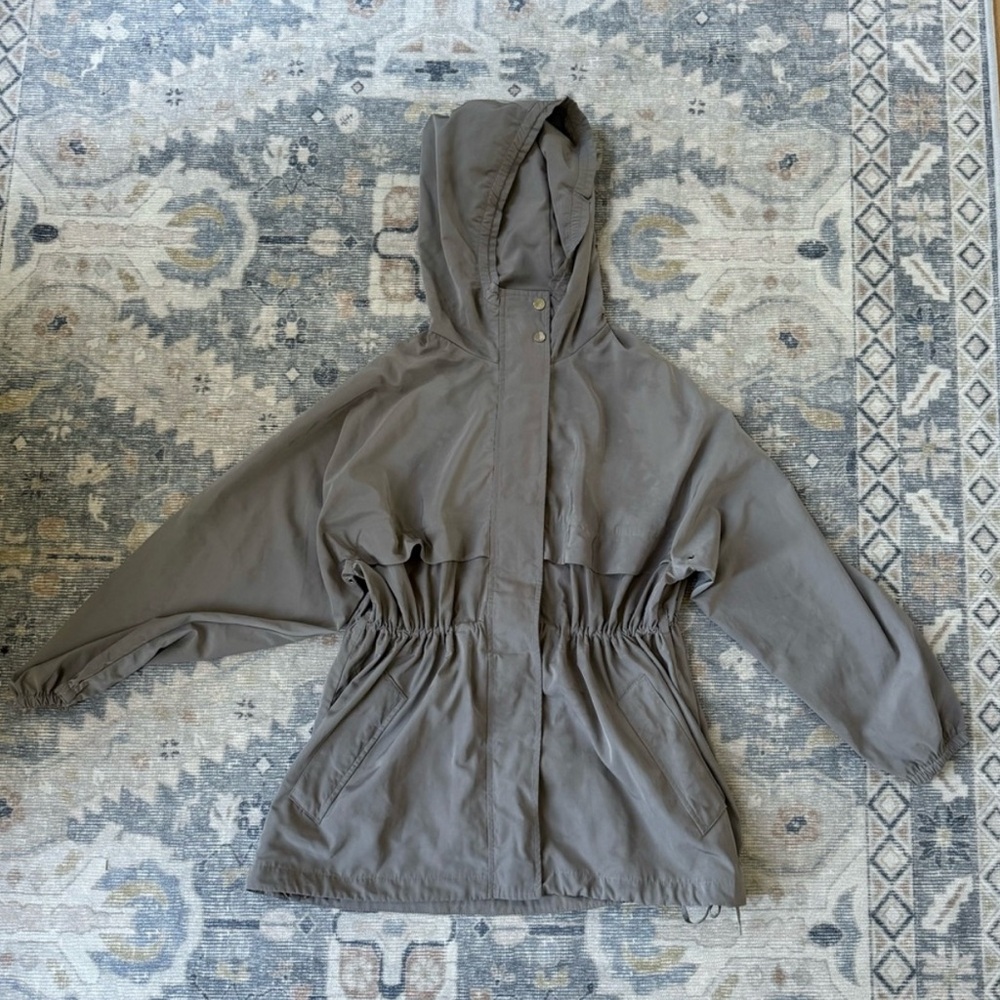 Athleta Gray Utility Jacket with Hood